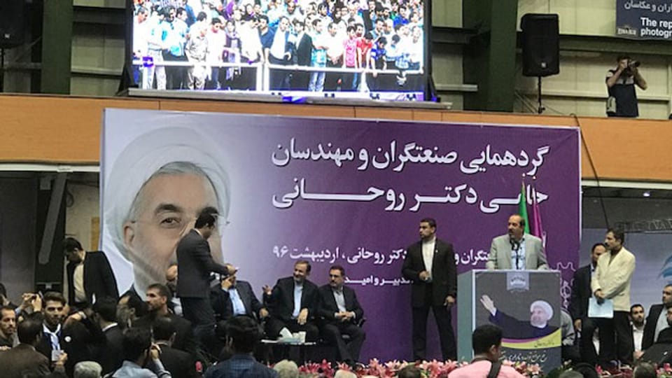 Wahlveranstaltung von Rohani-Anhängern in Teheran.