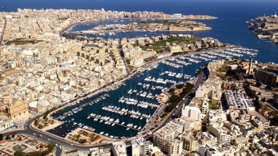 Jacht-Hafen bei Valletta auf Malta.