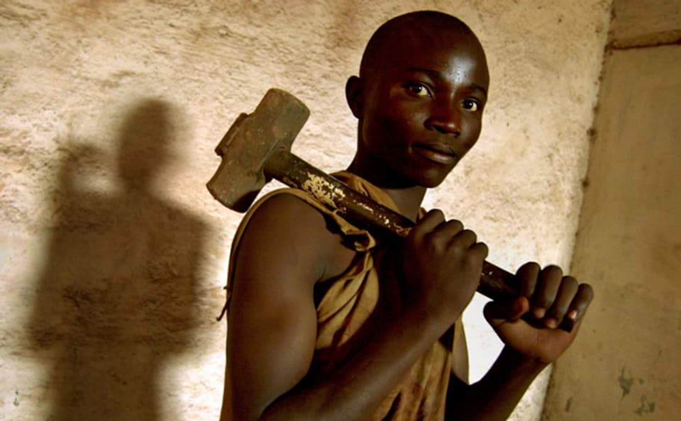 Ein Minenarbeiter in Kongo. 50 Prozent des weltweit geförderten Kobalt, werden in Kongo abgebaut.