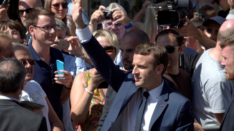 Er ist in Frankreich der Mann der Stunde: Präsident Emmanuel Macron.