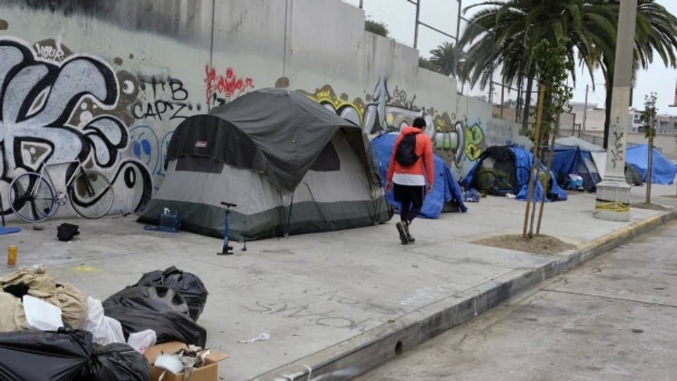 Immer mehr Obdachlose leben auf den Strassen von Los Angeles