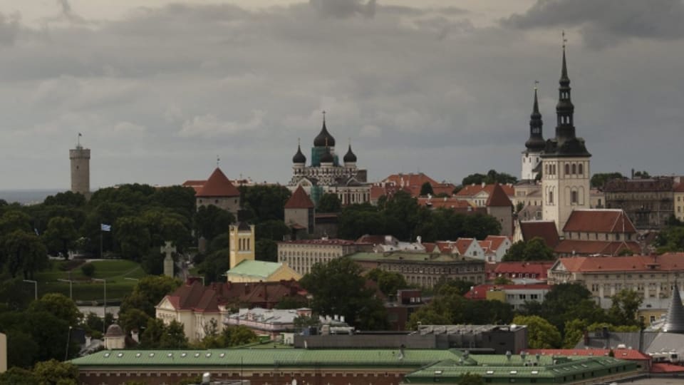 Die Skyline von Tallinn, der estnischen Hauptstadt.
