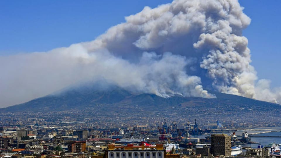Waldbrände am Vesuv bei Neapel.