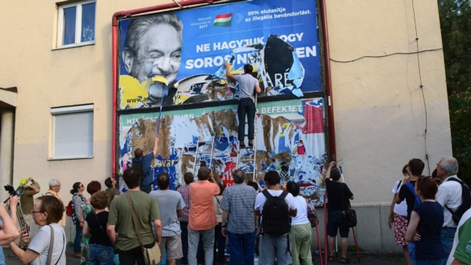 Kritik Antisemitismus: Ungarns Regierung führt eine Hetz-Kampagne gegen den Georg Soros.