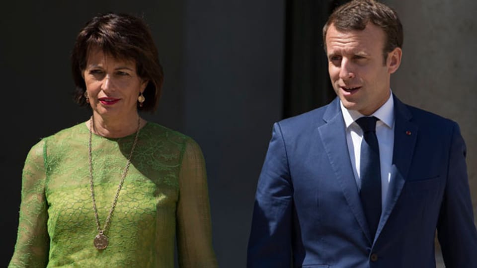 Bundespräsidentin Doris Leuthard und der französische Präsident Emmanuel Macron.