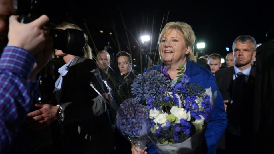 Die aktuelle norwegische Regierung um Ministerpräsidentin Erna Solberg dürfte abgewählt werden