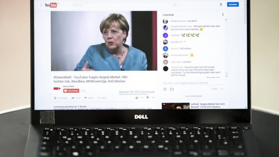 Die deutsche Kanzlerin Merkel stellte sich live den Fragen von populären YouTubern