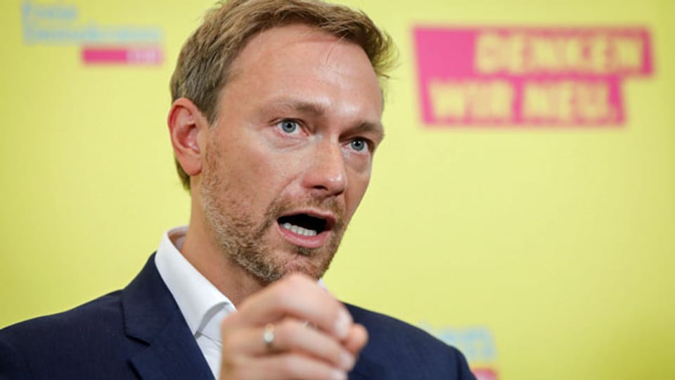 Christian Lindner ist Spitzenkandidat seiner FDP bei der deutschen Bundestagswahl.