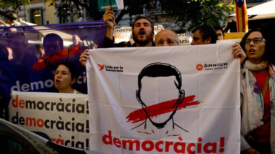 Demonstranten in Barcelona.
