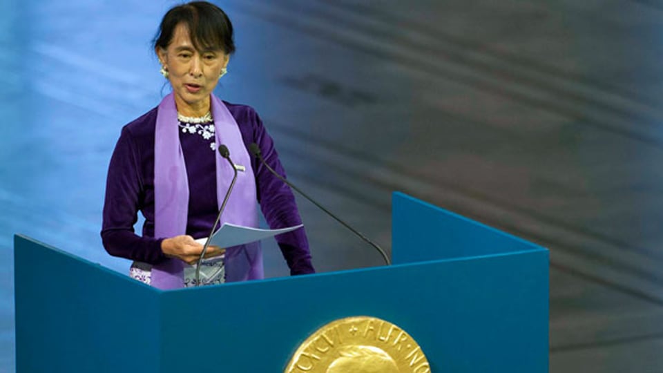 San Suu Kyi erhielt 1991 den Friedensnobelpreis.