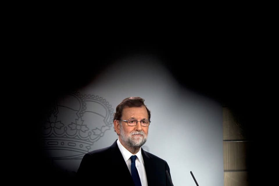 Spaniens Regierungschef Rajoy nach der Kabinettssitzung
