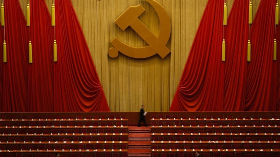 In diesem Raum wurde die neue Führungsmannchaft der chinesischen kommunistischen Partei vorgestellt.
