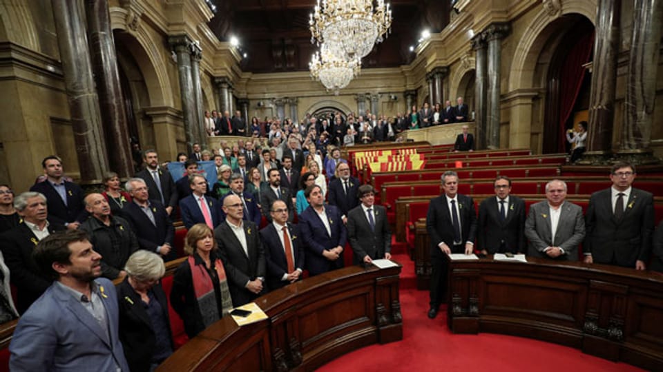 Abgeordnete im Parlament von Katalonien.