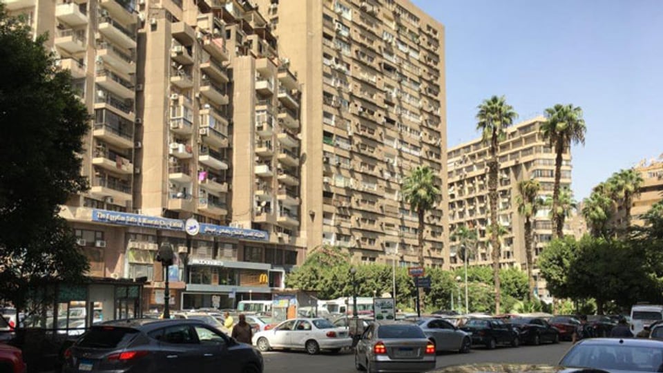 Sicht auf den Midan Misaha Platz in Kairo. Bild. Philipp Scholkmann. SRF.