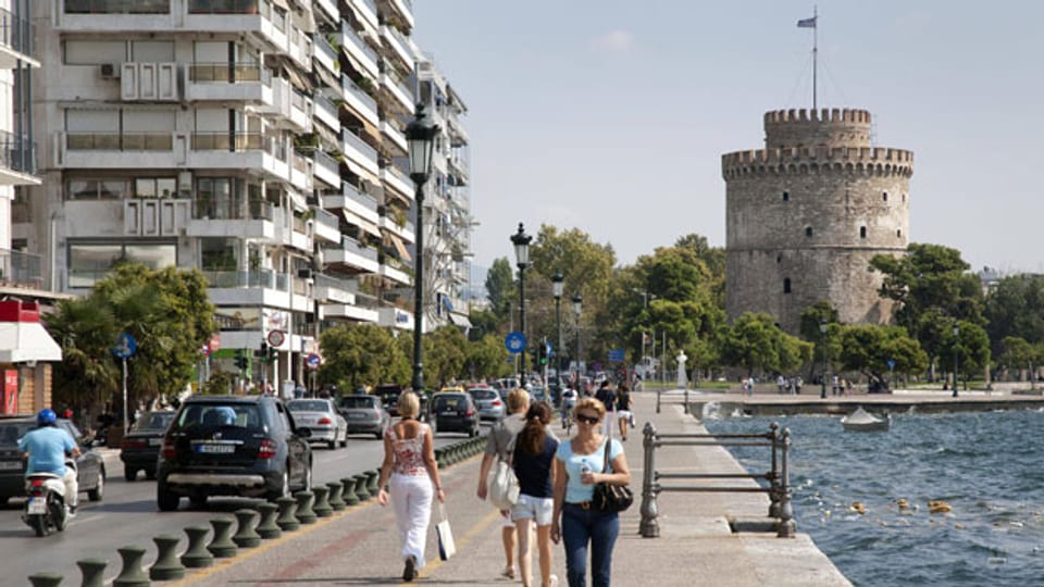 Der Weisse Turm, das Wahrzeichen von Thessaloniki.