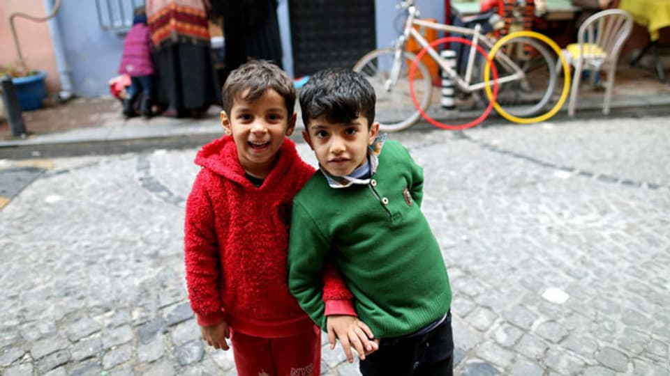Syrische Kinder in Istanbul. Symbolbild.