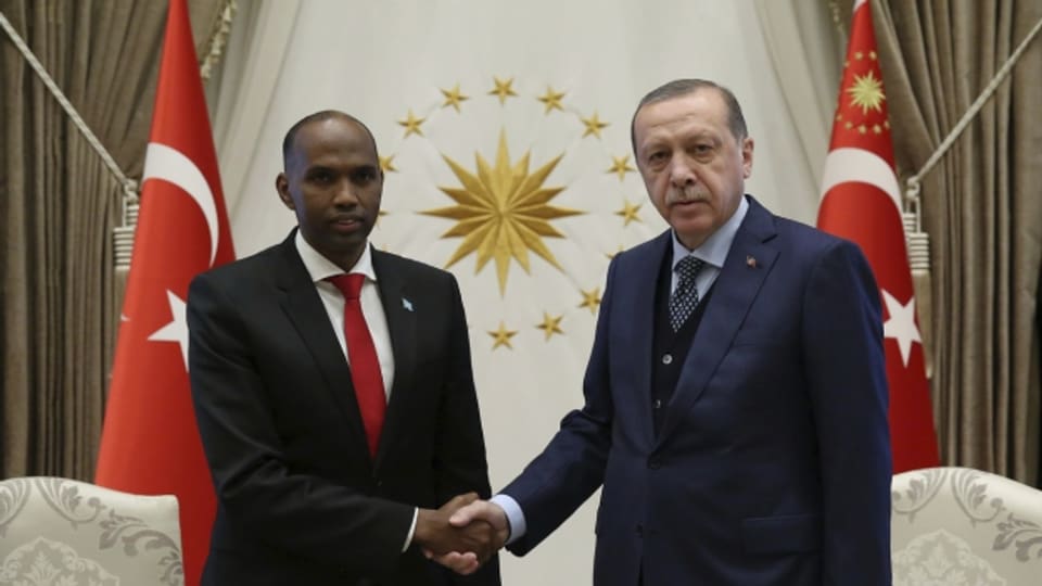 Freundschaft stärkt beide Seiten: Somalias Ministerpräsident Hassan Ali Kayre mit dem türkischen Präsidenten Erdogan
