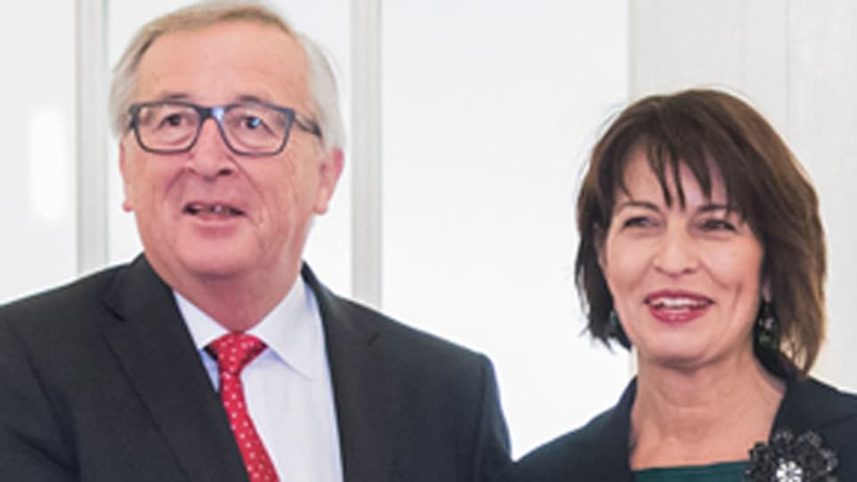 EU-Kommissionspräsident Jean-Claude Juncker und Doris Leuthard am 23. November in Bern.
