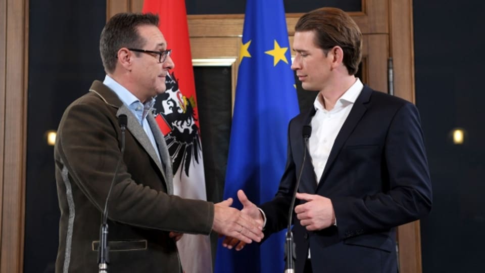 Regierungsbündnis vereinbart: Die Parteichefs Heinz-Christian Strache (FPÖ) und Sebastian Kurz (ÖVP).