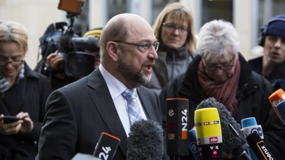 SPD-Chef Martin Schulz vor den Verhandlungen.