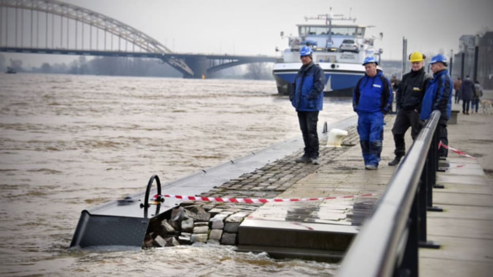 Hochwasser in Nijmegen, Niederlande.