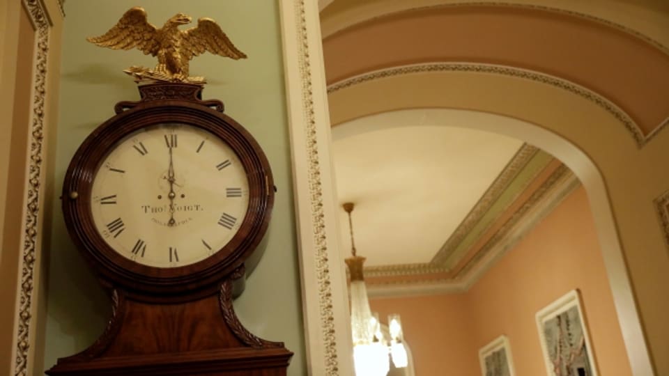 Die «Ohio Clock» ausserhalb der Senatskammer zeigt Mitternacht.