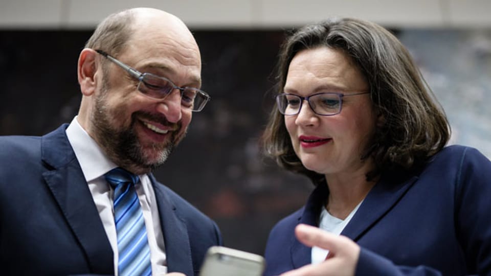 SPD-Chef Martin Schulz und Andrea Nahles.