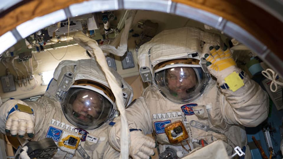 Kosmonauten in der Internationalen Raumstation ISS.