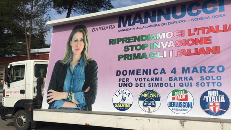 Barbara Manucci, Kandidatin der Lega für den Römer Wahlkreis. Bild: Franco Battel.