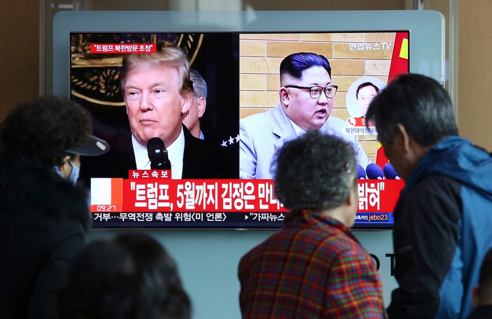 Das nordkoreanische Fernsehen berichtet über das angekündigte Treffen.