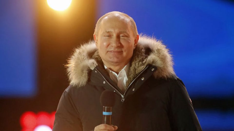 Wladimir Putin nach seinem Wahlsieg.