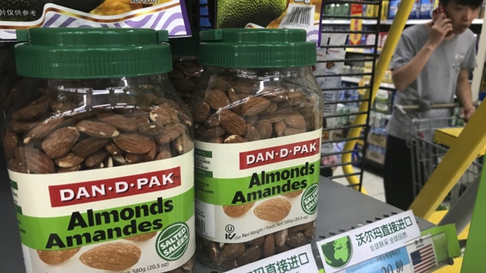 Amerikanische Produkte in chinesischem Supermarkt.