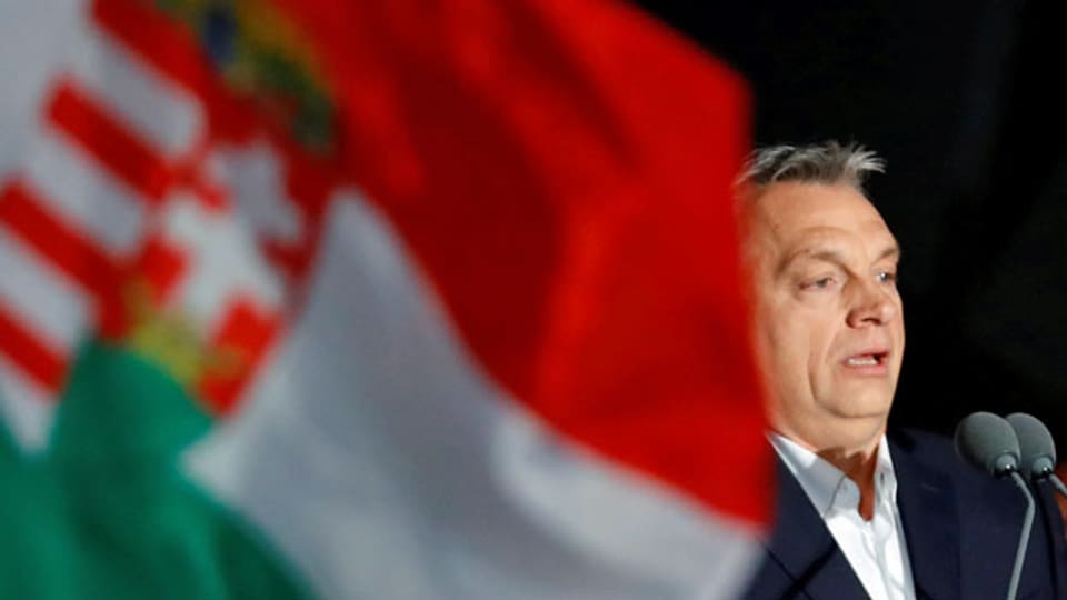Viktor Orban nach seinem dritten Wahlsieg.