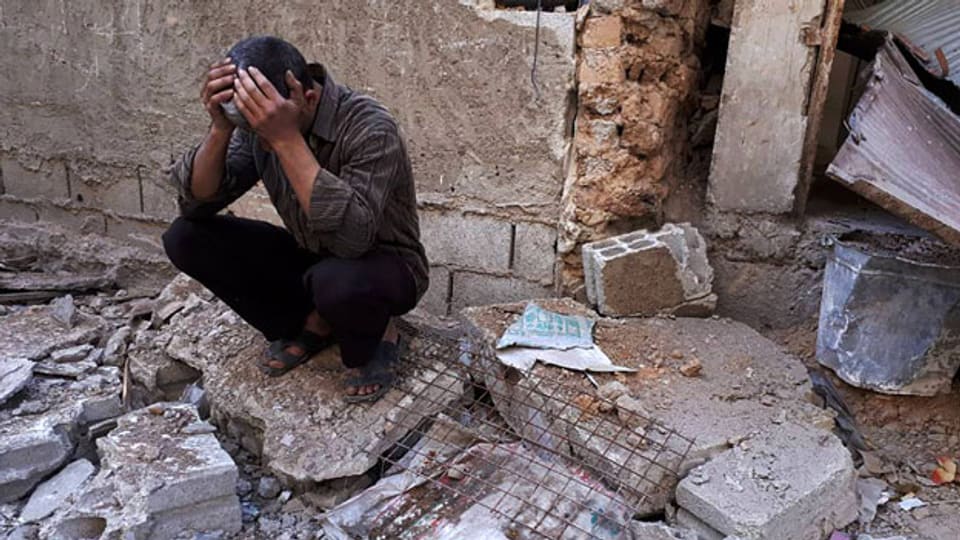Grosse Verzweiflung in Duma, Syrien.