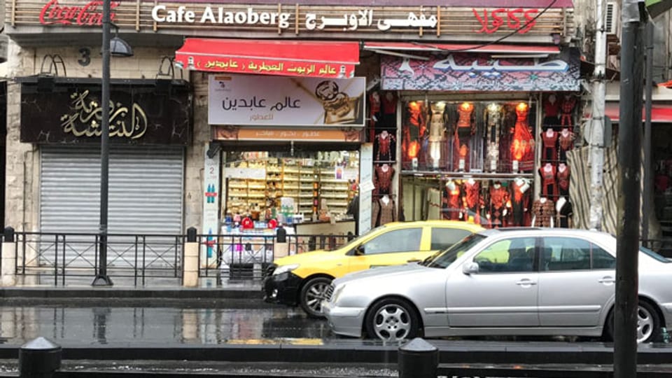 Die Geschäfte laufen schlecht in Amman, Jordanien. Bild: Susanne Brunner.