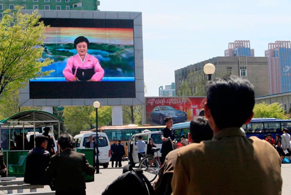 Regierungsfernsehen in Pjöngjang