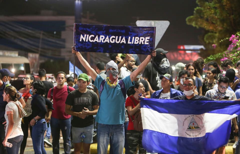 Anti-Ortega-Demonstraten in Managua