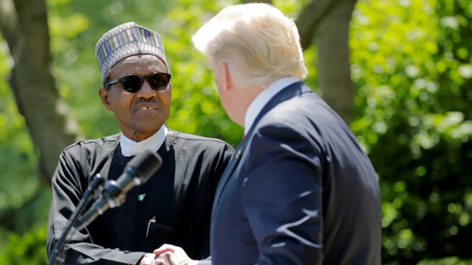 US-Präsident Donald Trump und Nigerias Präsident Muhammadu Buhari im Weissen Haus.
