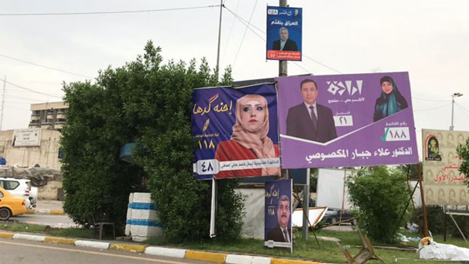Wahlplakate in Bagdad.