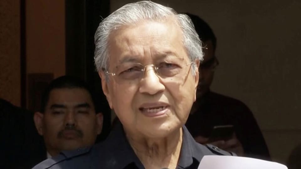 Der neue Premierminister Mahathir Mohamad.