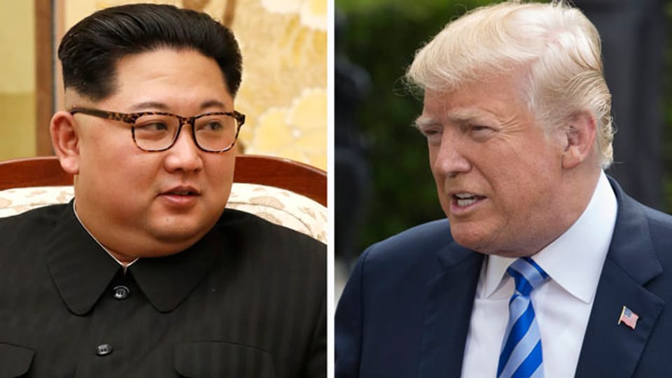 Der nordkoreanische Führer Kim Jong Un (links) und US-Präsident Donald Trump.