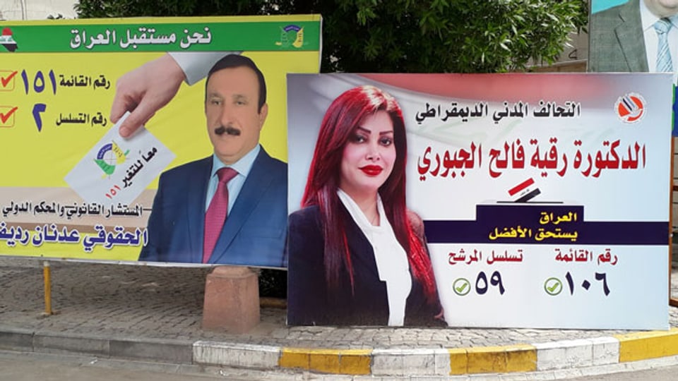 Wahlplakat in Bagdad.