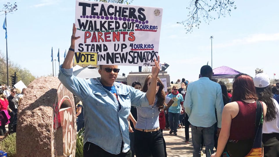 Lehrerstreik in Oklahoma City.