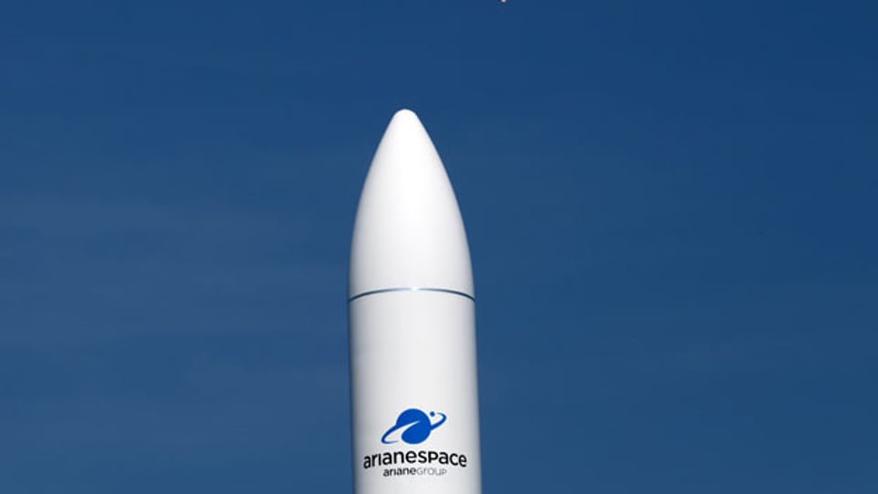 Modell der europäischen Trägerrakete Ariane 6.