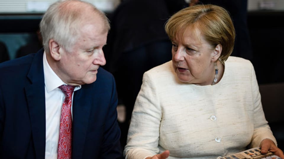 Deutschlands Innenminister Horst Seehofer (links) und Bundeskanzlerin Angela Merkel.