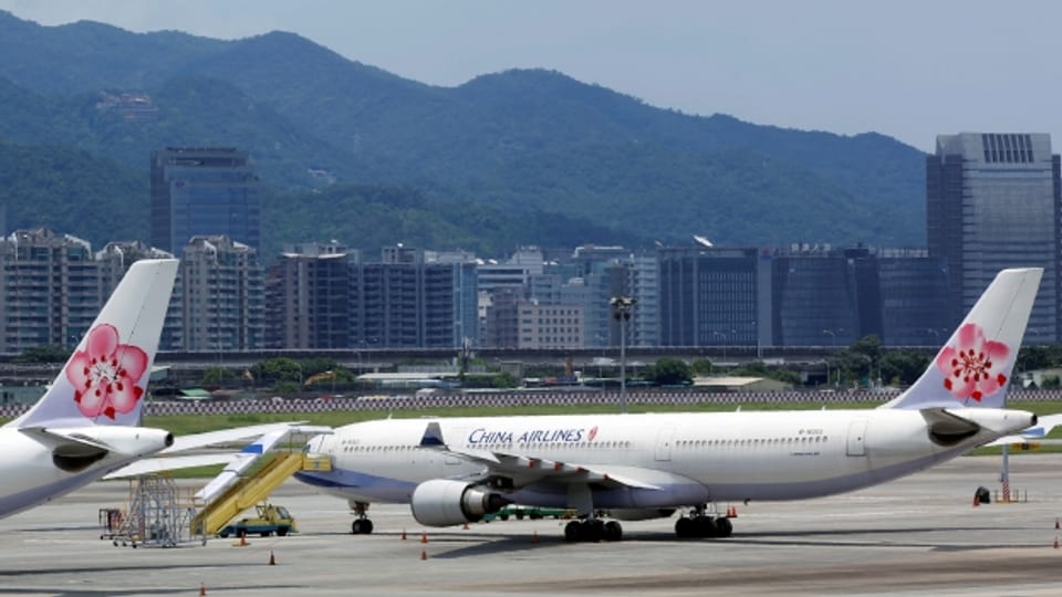 Flugzeuge der taiwanesischen Airline «China Airlines» auf dem Flughafen von Taipeh.