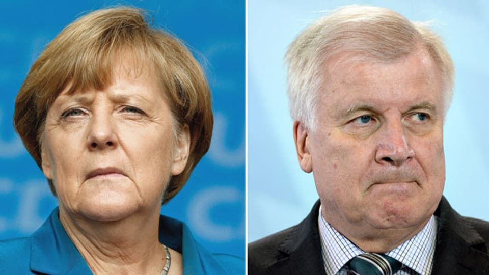 Angela Merkel, deutsche Bundeskanzlerin, CDU (links) und Hors Seehofer, bayerischen Ministerpräsidenten Horst Seehofer (CSU)