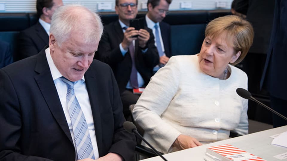 Horst Seehofer, CSU und Angela Merkel, CDU.