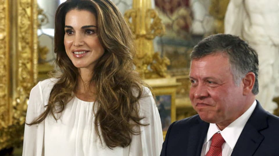 König Abdullah II und seine Frau Rania.