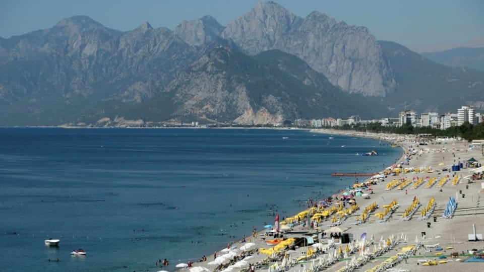 Ein Strand in Antalya in der Türkei.